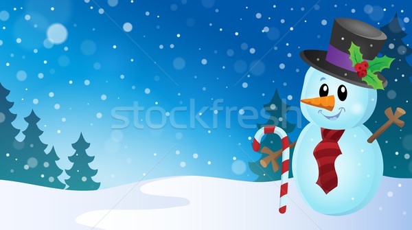 Christmas snowman theme image 9 Stock photo © clairev