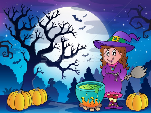 Scenery with Halloween character 3 Stock photo © clairev