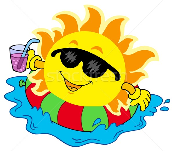 Sun with drink in water Stock photo © clairev