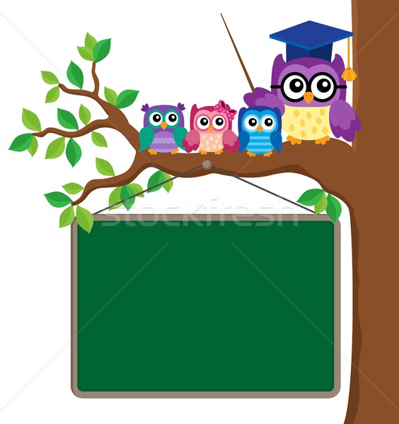 Stock photo: Stylized school owl theme image 6