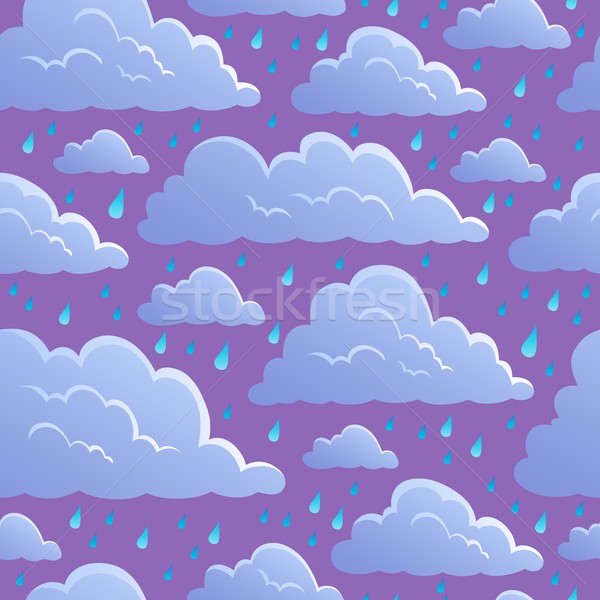 Stock photo: Seamless background with clouds 5