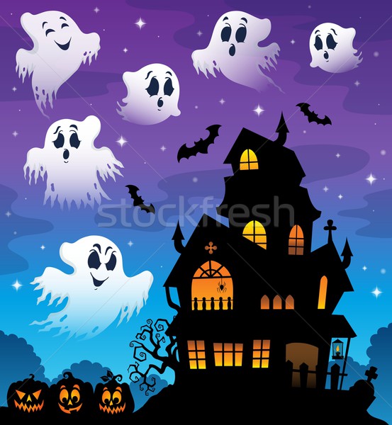 Haunted house silhouette theme image 7 Stock photo © clairev