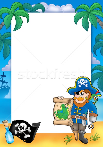 Frame with pirate 2 Stock photo © clairev