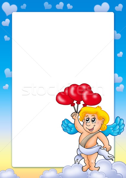 Valentine frame with Cupid 5 Stock photo © clairev