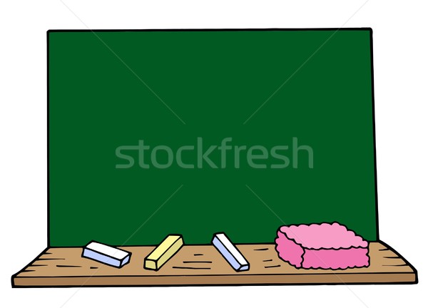 Iskolatábla fehér terv oktatás zöld asztal Stock fotó © clairev