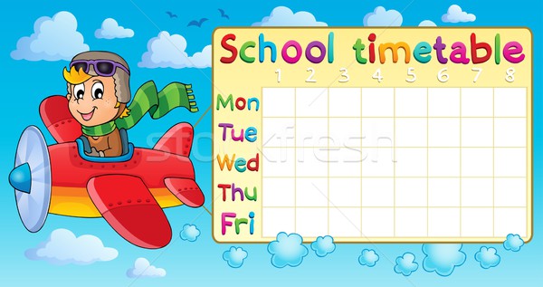 School timetable thematic image 1 Stock photo © clairev