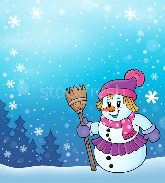 Winter snowwoman topic image 5 Stock photo © clairev