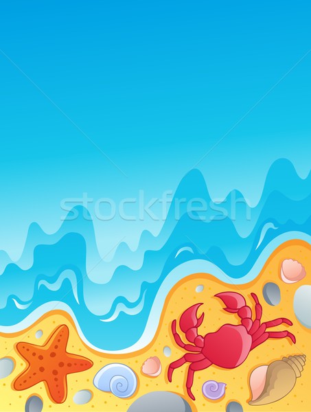 Beach with shells and sea animals 2 Stock photo © clairev
