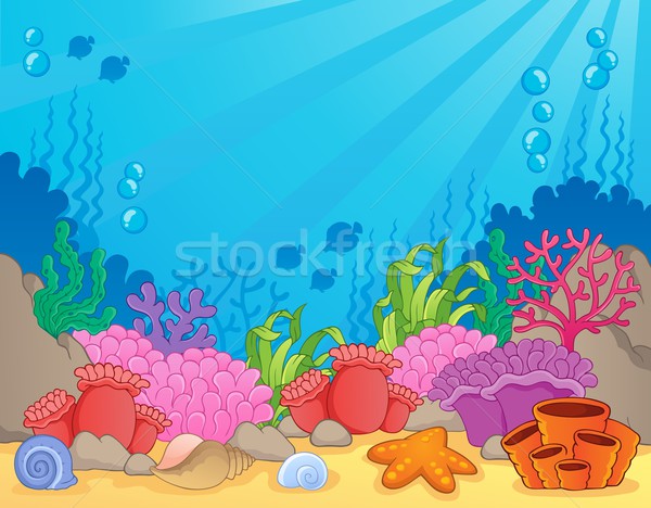 Korallzátony kép természet tenger művészet levelek Stock fotó © clairev