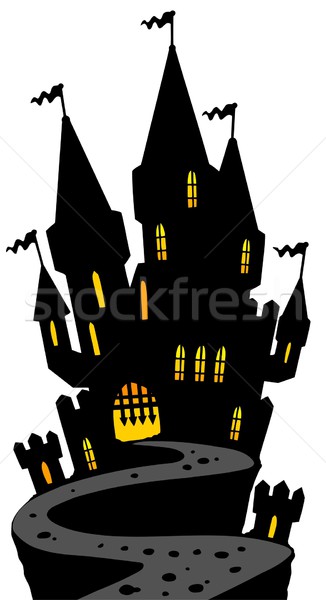 Castle on hill silhouette Stock photo © clairev