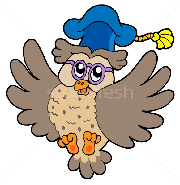 Flying owl teacher Stock photo © clairev