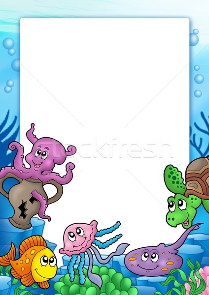 Foto stock: Quadro · marinha · animais · cor · ilustração