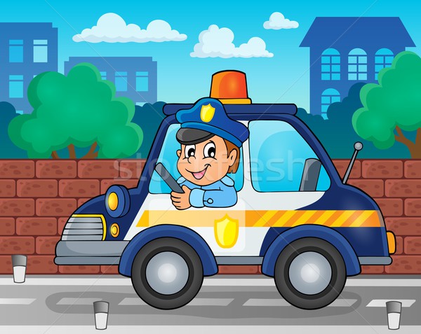 Zdjęcia stock: Policji · samochodu · obraz · drogowego · szczęśliwy · ulicy