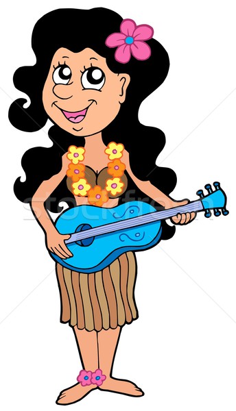 Hawaiian musician girl Stock photo © clairev