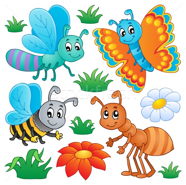 Stock photo: Cute bugs collection 2