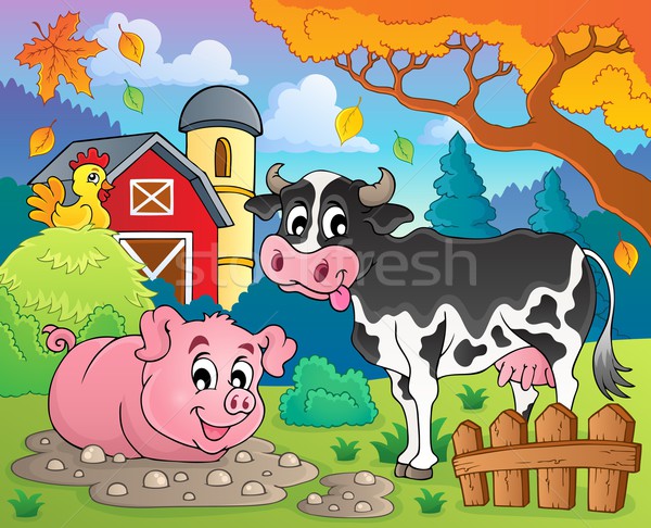 Stock photo: Farm animals theme image 2