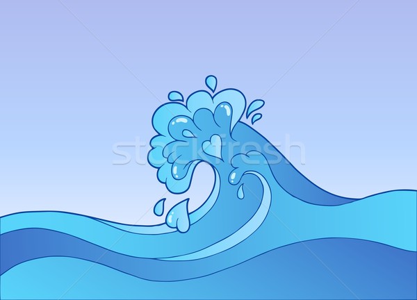 Cartoon water wave Stock photo © clairev