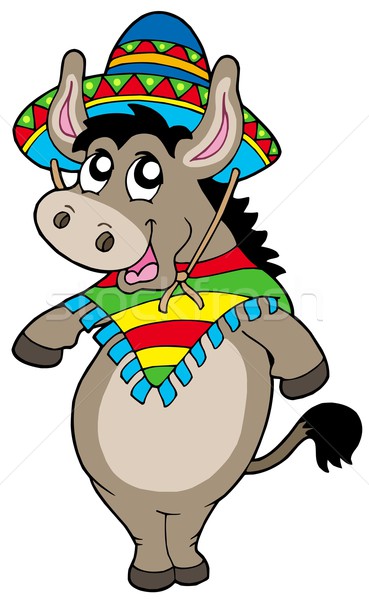 Dança mexicano burro dançar feliz olhos Foto stock © clairev