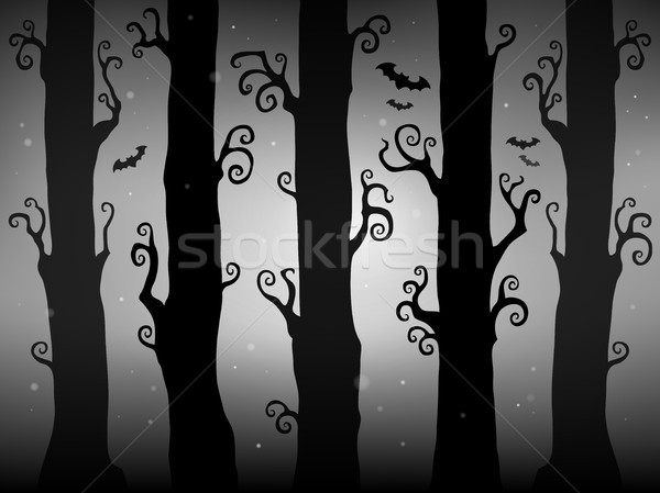 Foto stock: Halloween · floresta · imagem · árvore · luz · projeto