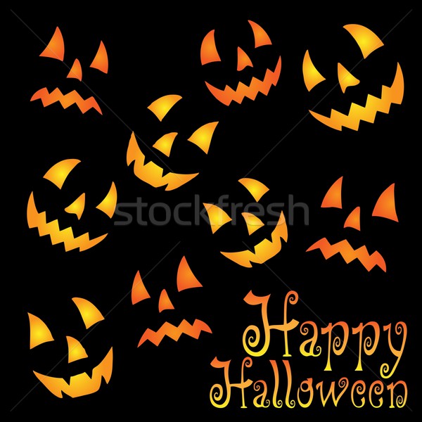 Various pumpkin faces Stock photo © clairev