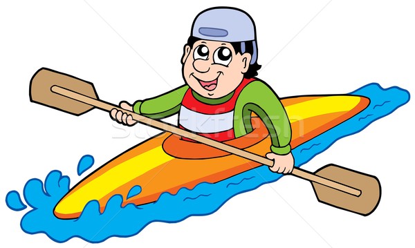 Cartoon kayaker Stock photo © clairev