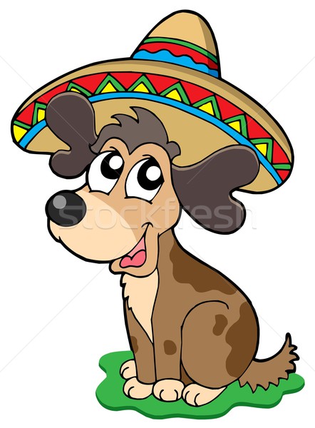 Foto stock: Cute · mexicano · perro · diseno · color · animales