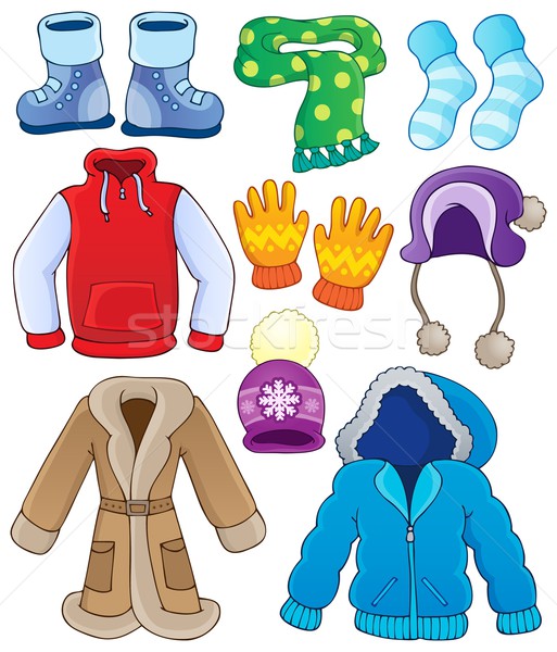 Stock photo: Winter clothes collection 3