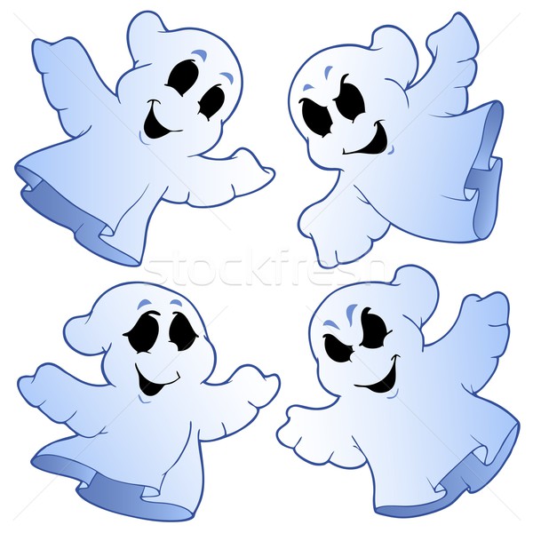 Four cute ghosts Stock photo © clairev