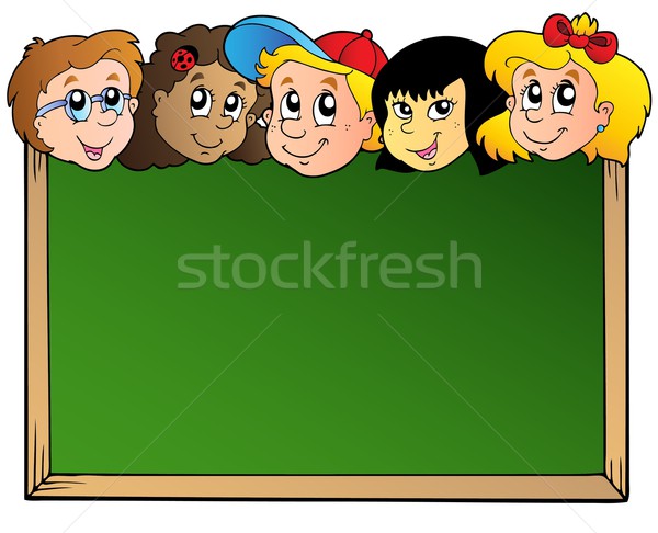 School board with children faces Stock photo © clairev