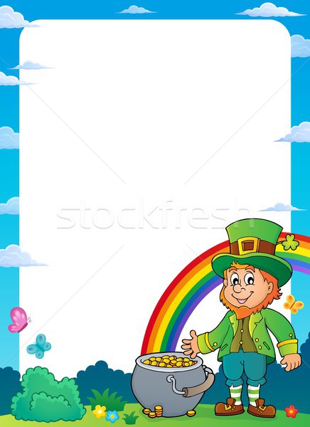 Stock photo: Leprechaun theme frame 1