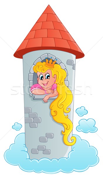 Sprookje prinses vrouw glimlach vrouwen ontwerp Stockfoto © clairev