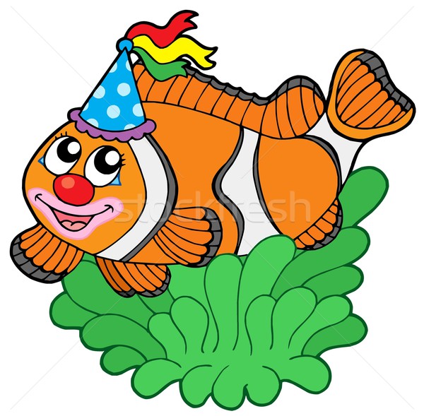 Cartoon clownfish in anemone Stock photo © clairev