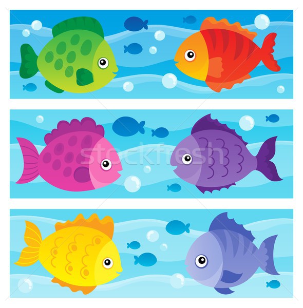 Stylized fishes topic image 1 Stock photo © clairev