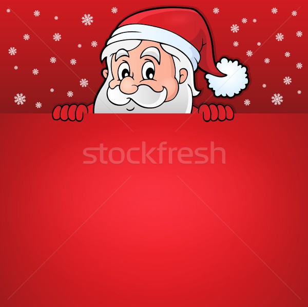 Lurking Santa Claus with copyspace 7 Stock photo © clairev