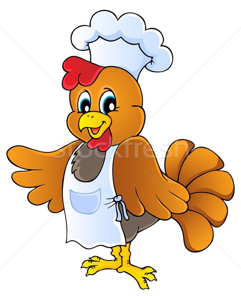 Cartoon chicken chef Stock photo © clairev