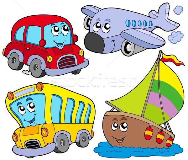 Cartoon voertuigen water auto oog Stockfoto © clairev