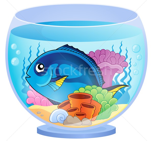 Acvariu subiect imagine peşte plantă sub apă Imagine de stoc © clairev