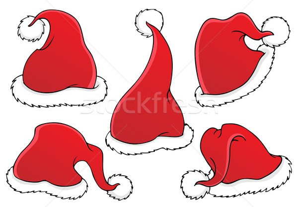 Stock fotó: Karácsony · sapkák · művészet · piros · ruházat · kalap