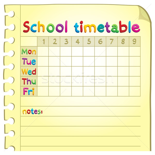 School timetable topic image 4 Stock photo © clairev