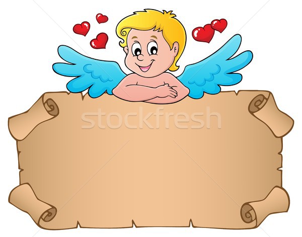 Cupid topic parchment 3 Stock photo © clairev