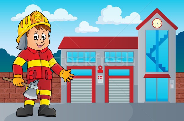 [[stock_photo]]: Pompier · homme · image · rue · Ouvrir · la · vêtements