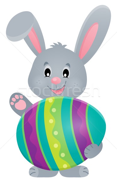 Stilize tavşan easter egg mutlu tavşan sanat Stok fotoğraf © clairev