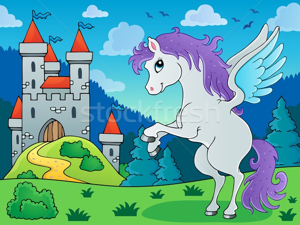 Fairy tale pegasus theme image 3 Stock photo © clairev