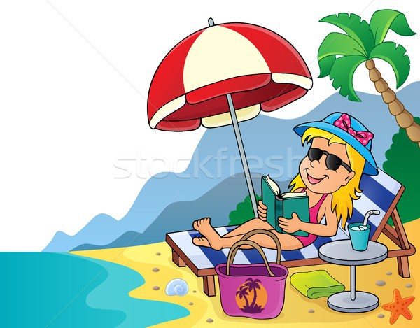 Girl on sunlounger image 4 Stock photo © clairev