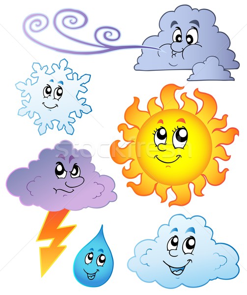 Cartoon weather images Stock photo © clairev