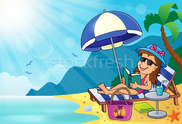 Girl on sunlounger image 3 Stock photo © clairev