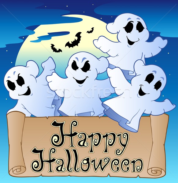 Theme with Happy Halloween banner 2 Stock photo © clairev