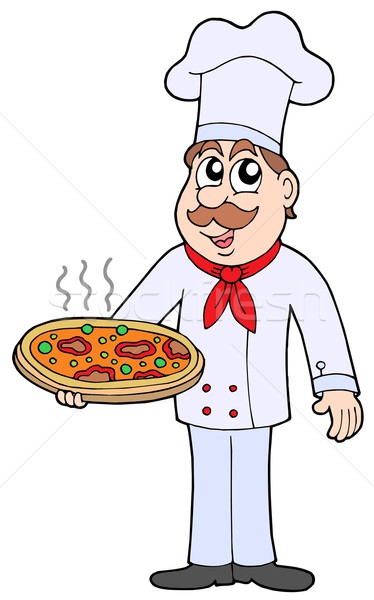 Foto d'archivio: Chef · pizza · party · servizio · lavoro · pomodoro