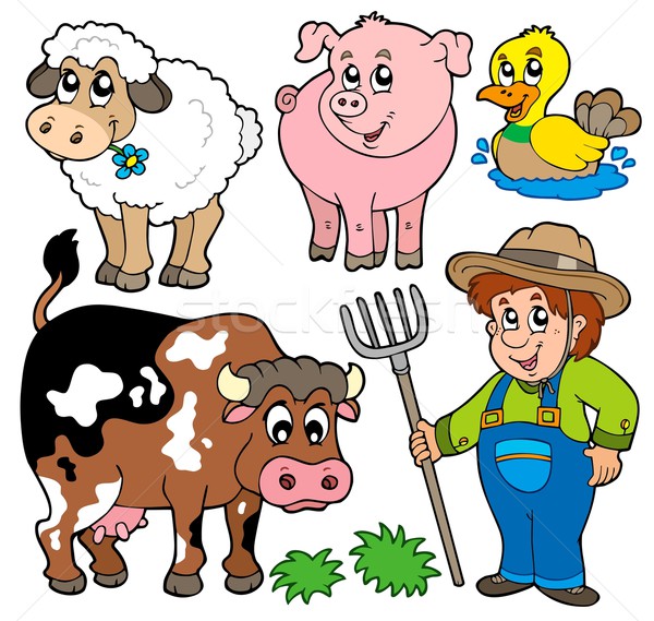 Stock photo: Farm cartoons collection