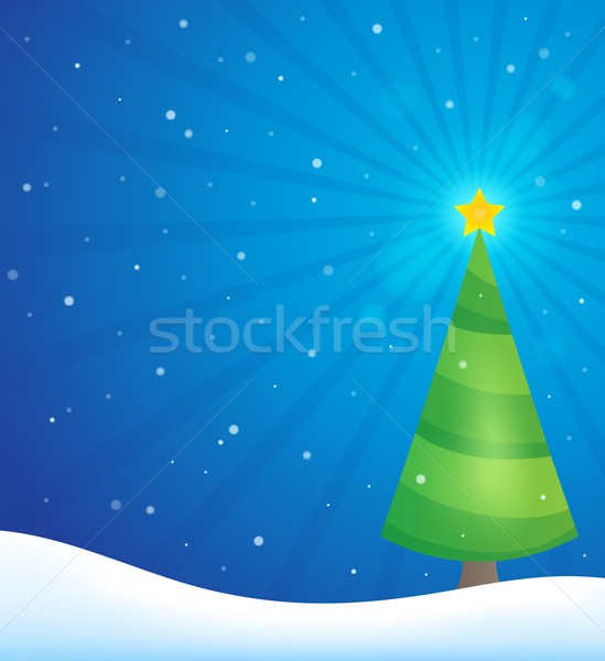 Stylized Christmas tree topic image 3 Stock photo © clairev